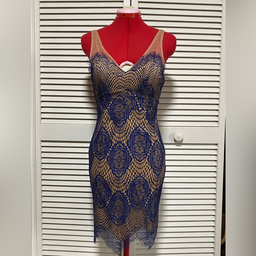 Blue Lace Cocktail/Homecoming Dress